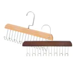 Bộ 5 thanh treo đồ lót bằng gỗ, mỗi thanh 8 móc xoay 360 độ