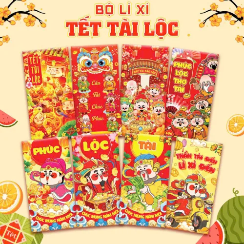 Nguồn hàng sỉ combo 50 Bao Lì Xì Tết Ất Tỵ 2025