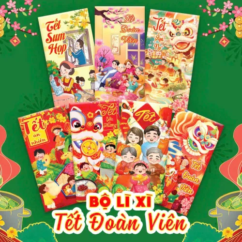Nguồn hàng sỉ combo 50 Bao Lì Xì Tết Ất Tỵ 2025
