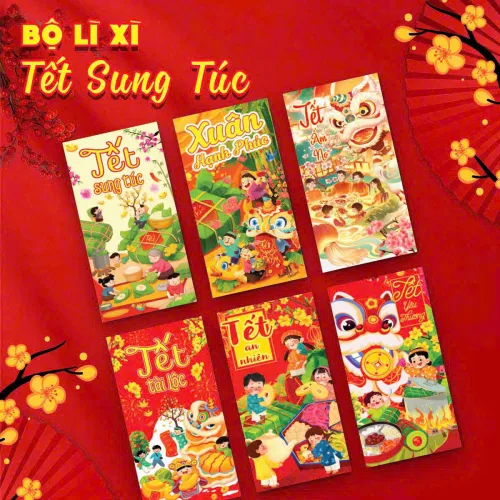 Nguồn hàng sỉ combo 50 Bao Lì Xì Tết Ất Tỵ 2025