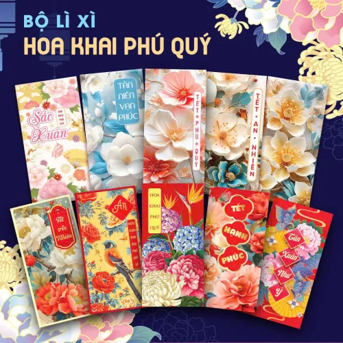 Nguồn hàng sỉ combo 50 Bao Lì Xì Tết Ất Tỵ 2025