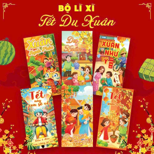 Nguồn hàng sỉ combo 50 Bao Lì Xì Tết Ất Tỵ 2025