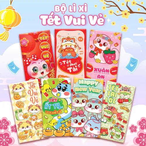 Nguồn hàng sỉ combo 50 Bao Lì Xì Tết Ất Tỵ 2025