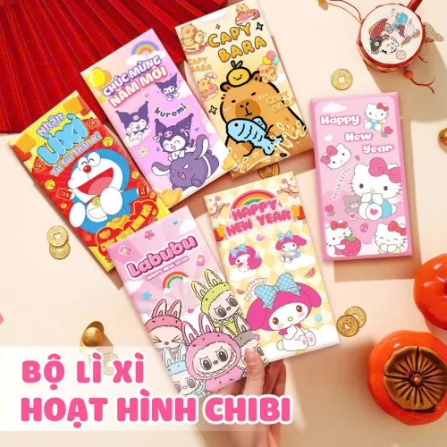 Nguồn hàng sỉ combo 50 Bao Lì Xì Tết Ất Tỵ 2025