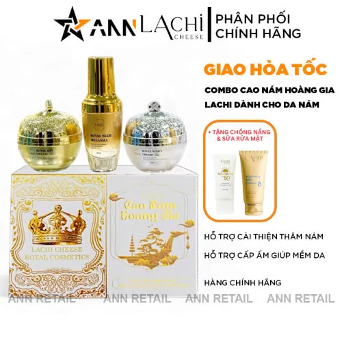 Chỗ sỉ combo Cao Nám Hoàng Gia Lachi (Serum + Kem Face Ban Ngày + Kem Face Ban Đêm) Giúp Mờ Nám Trắng Da