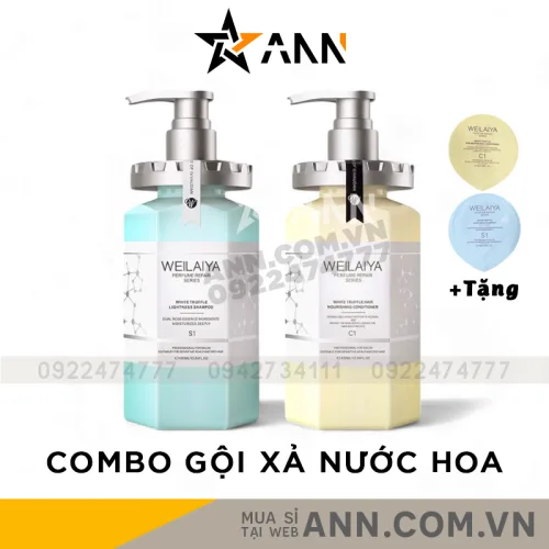Nơi lấy sỉ combo Dầu Gội Và Dầu Xả Phục Hồi Hương Nước Hoa Perfume Repair Series Weilaiya 450ml - Tặng Set Gội Xả Mini