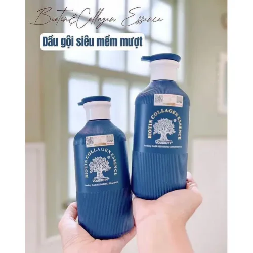 Nơi lấy sỉ combo Dầu Gội Xả Biotin Collagen Màu Xanh Phục Hồi Siêu Cấp Voudioty 500ml