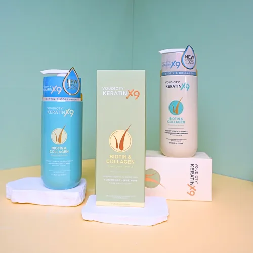 Chỗ sỉ combo Dầu Gội Xả Biotin Collagen Voudioty Keratin x9 - Phiên Bản Mới 2025