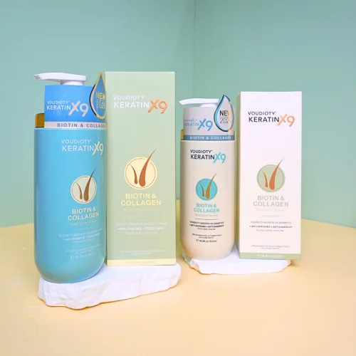 Chỗ sỉ combo Dầu Gội Xả Biotin Collagen Voudioty Keratin x9 - Phiên Bản Mới 2025