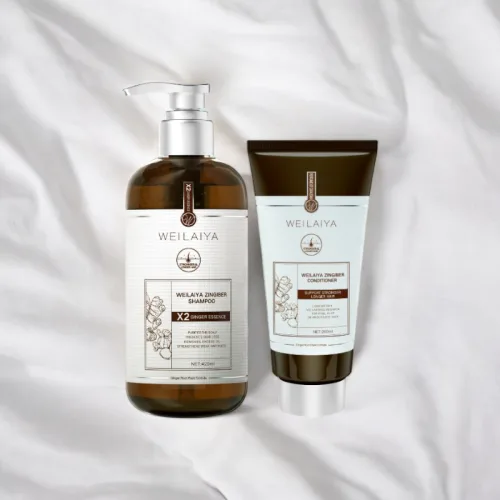 Bộ Weilaiya Zingiber X2 Ginger Essence Gội Xả Gừng Nâu