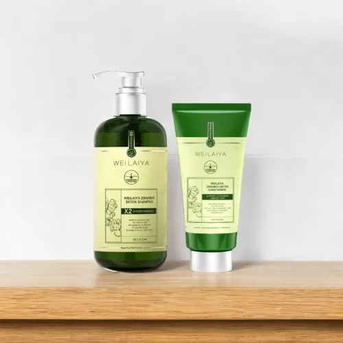 Shop sỉ combo Dầu Gội Xả Gừng Weilaiya Màu Xanh Zingiber Detox X2 Ginger Essence Giúp Tóc Bóng Khỏe Giảm Gãy Rụng