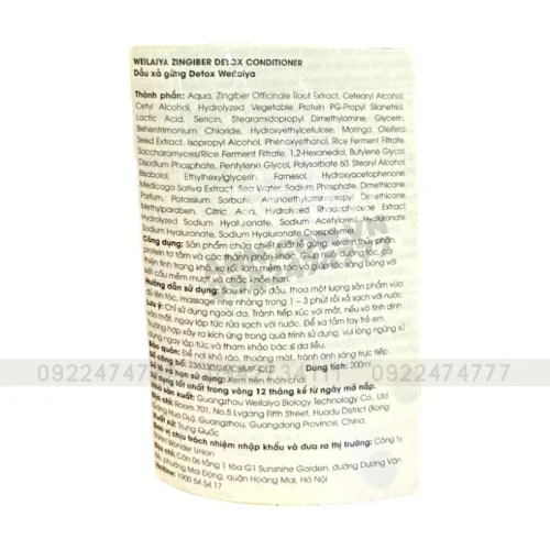 Shop sỉ combo Dầu Gội Xả Gừng Weilaiya Màu Xanh Zingiber Detox X2 Ginger Essence Giúp Tóc Bóng Khỏe Giảm Gãy Rụng