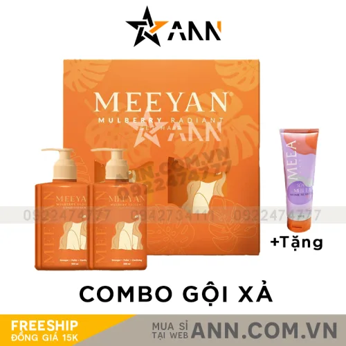 Bộ dầu gội và dầu xả MEEYAN chiết xuất từ rễ dâu tằm