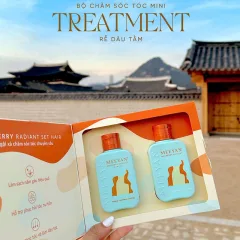 Bộ sản phẩm dầu gội và dầu xả rễ dâu tằm Meeyan Mini
