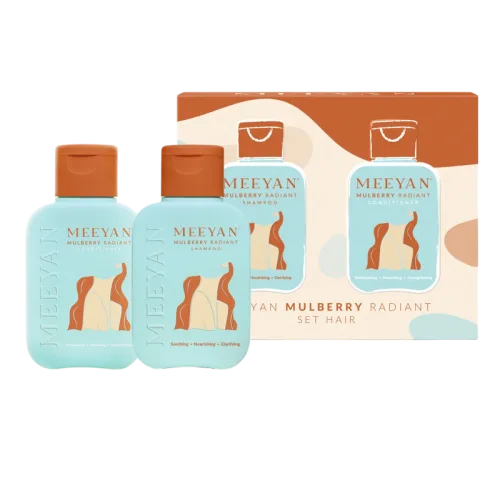 Bộ sản phẩm dầu gội và dầu xả rễ dâu tằm Meeyan Mini – một lựa chọn đáng tham khảo trong meeyan
