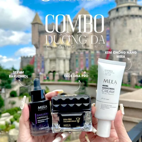 Nguồn hàng sỉ combo Dưỡng Da Face Cá Hồi DNA Pro V2 + Serum Bakuchiol V2 + Kem Chống Nắng Meea Organic