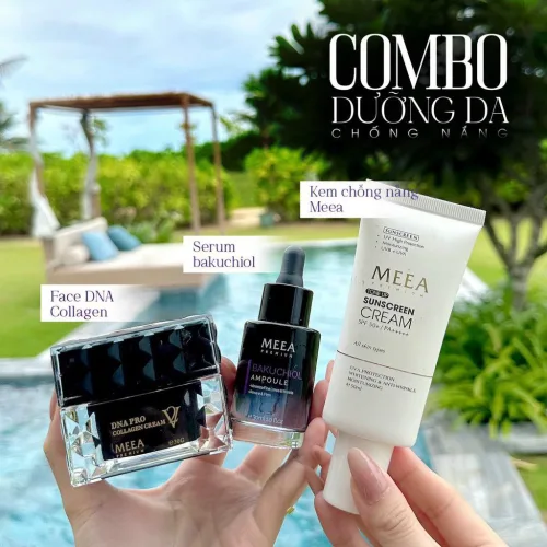 Nguồn hàng sỉ combo Dưỡng Da Face Cá Hồi DNA Pro V2 + Serum Bakuchiol V2 + Kem Chống Nắng Meea Organic