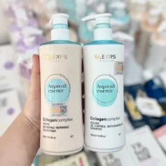 Shop sỉ combo Gội Xả Collagen Olexrs Argan Oil Essence Màu Xanh 500ml - Phiên Bản Mới 2024