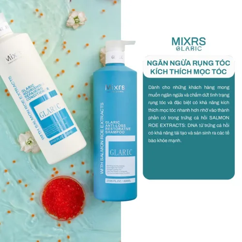 Bộ dầu gội và dầu xả Mixrs màu xanh dương 500ml