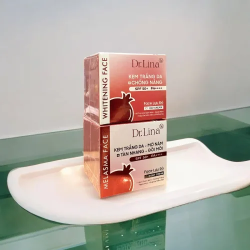 Combo kem dưỡng da mặt ngày đêm Dr.Lina Lựu Đỏ 18g hỗ trợ trắng da, mờ nám