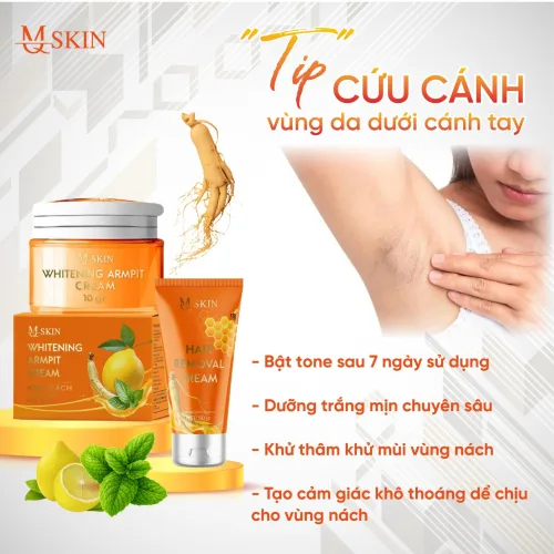 Nơi lấy sỉ combo Kem Tẩy Lông + Kem Thâm Nách MQ Skin Sâm Chanh Mật