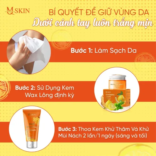 Nơi lấy sỉ combo Kem Tẩy Lông + Kem Thâm Nách MQ Skin Sâm Chanh Mật
