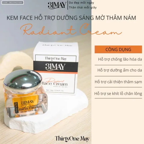 Bộ đôi 31May: Kem Face Nám Radiant 16g và Serum Luminous 15ml