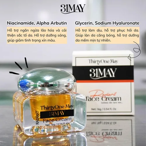 Bộ đôi 31May: Kem Face Nám Radiant 16g và Serum Luminous 15ml