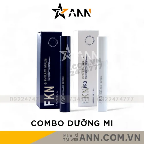Combo serum FKN Pro dưỡng mi dùng ngày và đêm 5ml