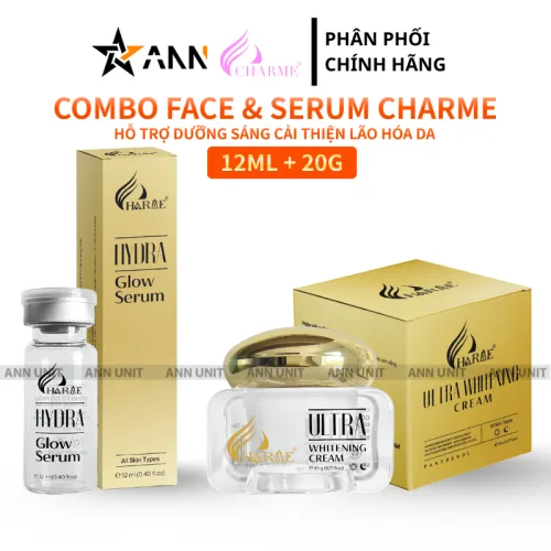 Nguồn hàng sỉ combo Kem Face Charme Ultra Whitening 20g Và Serum Hydra Glow Charme 12ml Chính Hãng