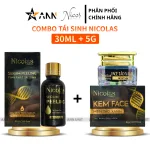 Nơi lấy sỉ combo Tái Sinh Nicolas - Serum Peeling 30ml & Kem Face Men Tảo Xanh Collagen 5g Chính Hãng