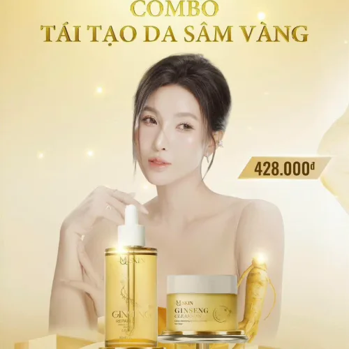 Bộ Serum 80ml và Bột Rửa Mặt Sâm Vàng MQ Skin
