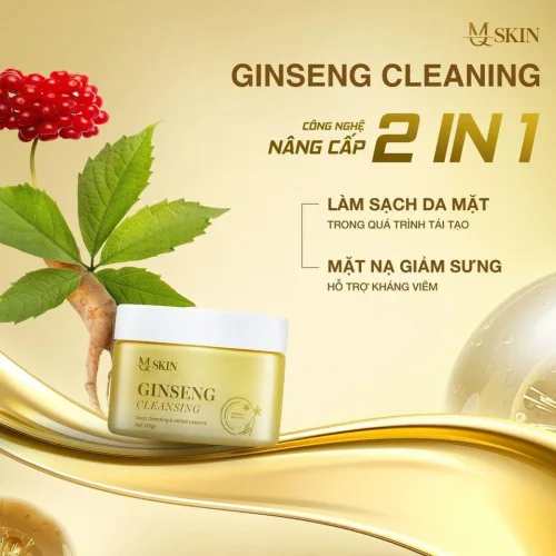 Bộ Serum 80ml và Bột Rửa Mặt Sâm Vàng MQ Skin