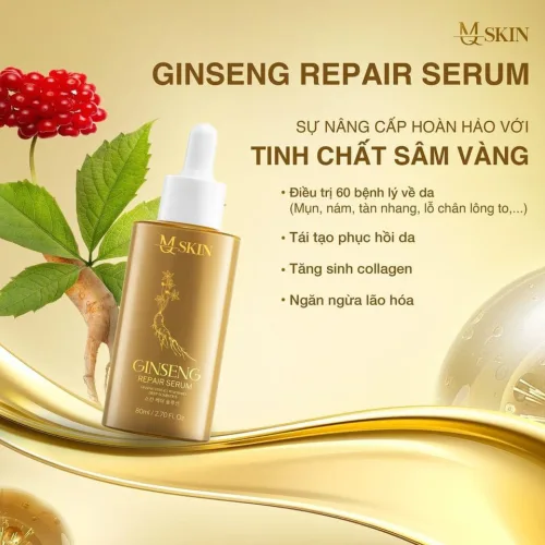 Bộ Serum 80ml và Bột Rửa Mặt Sâm Vàng MQ Skin