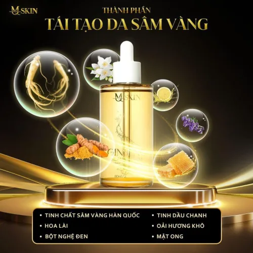 Bộ Serum 80ml và Bột Rửa Mặt Sâm Vàng MQ Skin