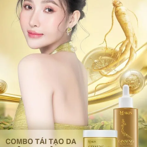 Bộ Serum 80ml và Bột Rửa Mặt Sâm Vàng MQ Skin