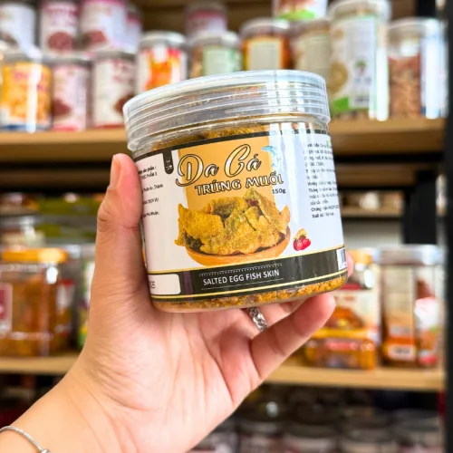 Da cá trứng muối Mini thơm ngon đóng hộp Pet 150g
