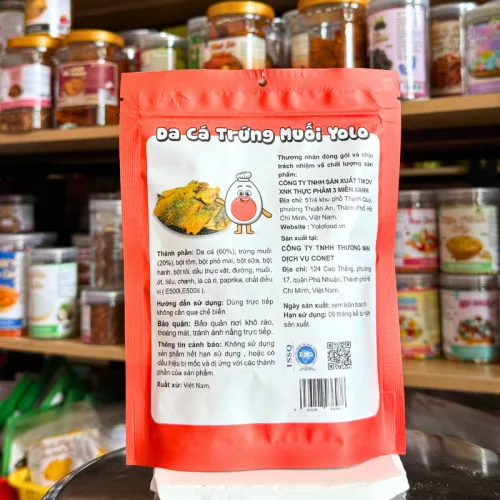Snack da cá trứng muối Yolo, gói 100g