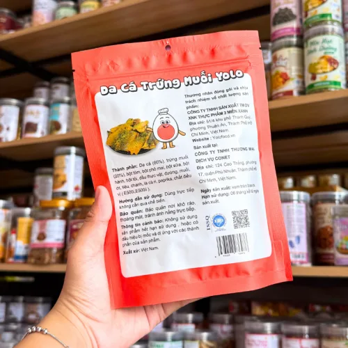Snack da cá trứng muối Yolo, gói 100g