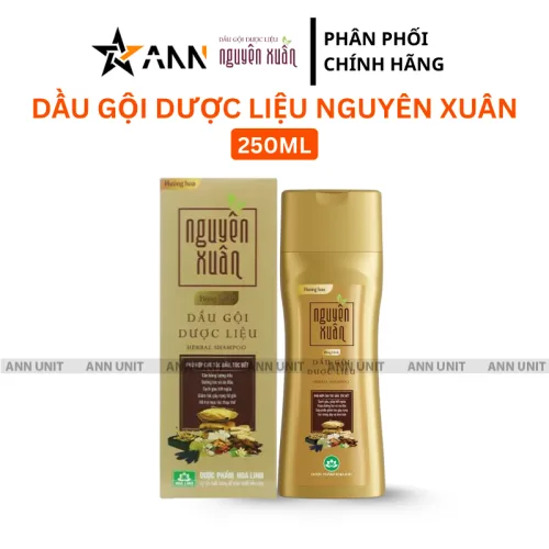 Dầu gội dược liệu Nguyên Xuân Bồng Bềnh màu kem, chai 250ml