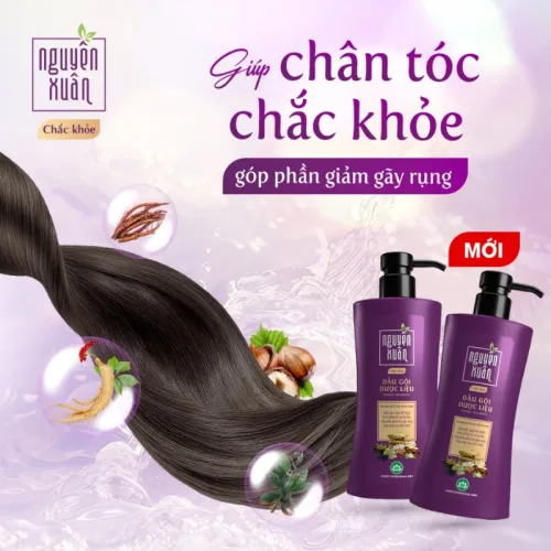 Nơi lấy sỉ dầu Gội Dược Liệu Nguyên Xuân Chắc Khỏe Cho Tóc Yếu 450ml - Màu Tím