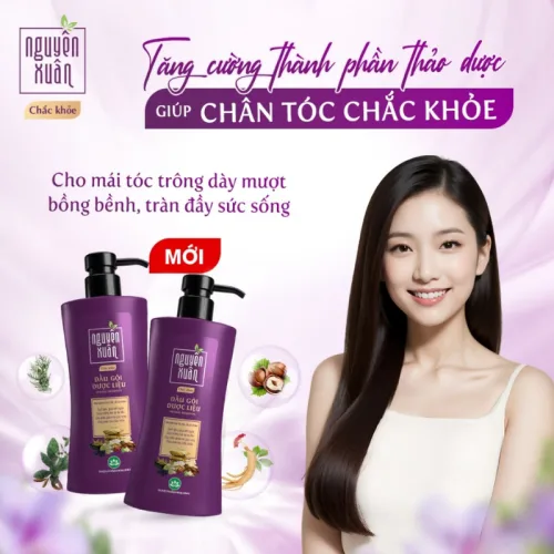 Nơi lấy sỉ dầu Gội Dược Liệu Nguyên Xuân Chắc Khỏe Cho Tóc Yếu 450ml - Màu Tím