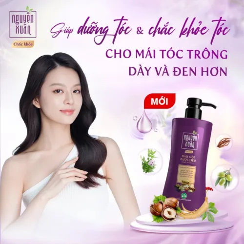 Nơi lấy sỉ dầu Gội Dược Liệu Nguyên Xuân Chắc Khỏe Cho Tóc Yếu 450ml - Màu Tím