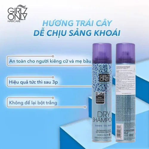 Girlz Only Dầu Gội Khô Anh Quốc 200ml Nhiều Mùi
