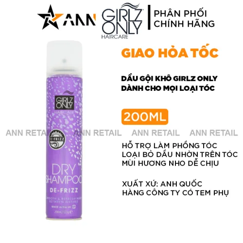 Dầu gội khô Girlz Only hương nho 200ml màu tím