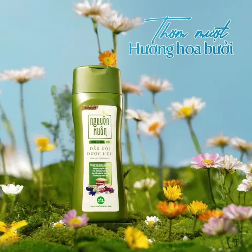 Dầu gội dưỡng tóc Nguyên Xuân hương bưởi 250ml, xanh lá nhạt