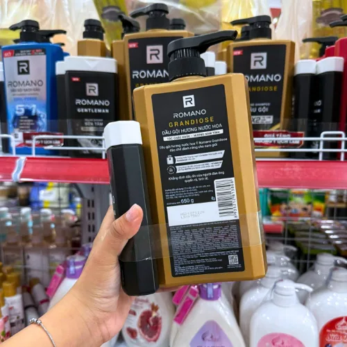 Chuyên sỉ dầu Gội Romano Grandiose 650g - Dầu Gội Nam Chai Vàng (Tặng Sữa Tắm Sạch Sảng Khoái)