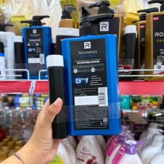 Shop sỉ dầu Gội Romano Sạch Gàu Anti - Dandruff Shampoo Cool Force 5 In 1 650g - Dầu Gội Nam Chai Xanh Dương (Tặng Sữa Tắm Sạch Sảng Khoái)