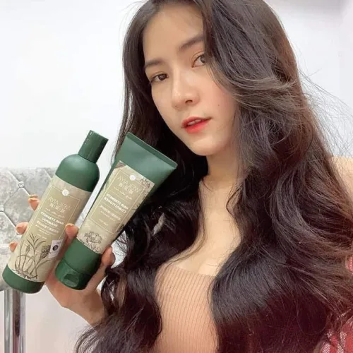 Combo Weilaiya dầu gội gừng hà thủ ô 400ml và dầu xả 250ml kèm bộ mini