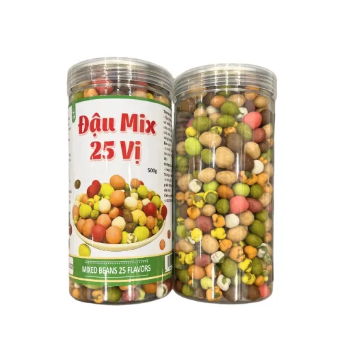 Đậu Mix 25 Vị Giòn Thơm Đóng Gói 500g